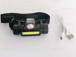 Фонарик налобный LED HEADLIGHT USB-MicroUSB с магнитом